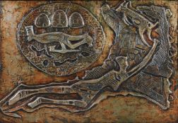 Bruce Onobrakpeya (Nigerian b. 1932), Lunar Myths II