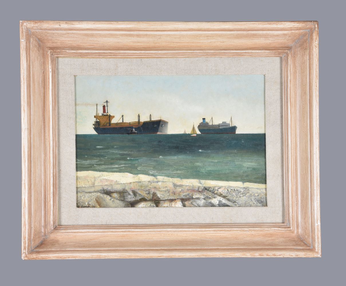 Richard Eurich (British 1903-1992), Tanker in the Solent - Image 2 of 3