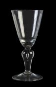 A baluster wine glass
