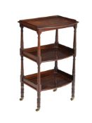 ϒ A George IV rosewood three tier whatnot
