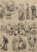 Henry Furniss (British 1854-1925)Satirical allegory of the months