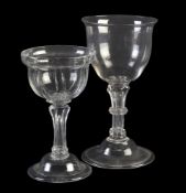 Two various sweetmeat glasses