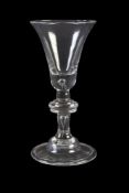A baluster wine glass