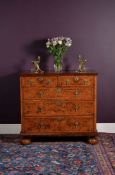 A William & Mary mulberry or field maple and marquetry chest of drawers, in the manner of Coxed & Wo