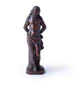 A Netherlandish carved and stained boxwood model of Christ at the Pillar, 18th century