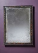 A George I black lacquer and chinoiserie decorated wall mirror, circa 1720