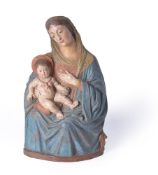 Follower of Benedetto da Maiano (Florence, 1442-1497), a polychrome painted terracotta relief of the