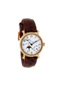 Patek Philippe, ref. 5015, a fine 18 carat gold wrist watch with moon phase and power reserve indica