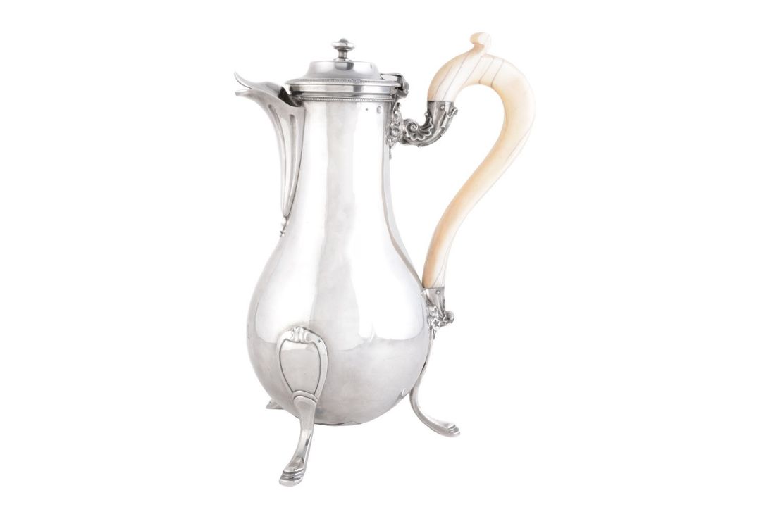 ϒ A French silver baluster coffee pot by Nicolas-Richard Masson