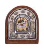 An enamel icon of St. George by Natalia Josca dated 1992