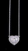 A diamond heart pendant by Tabbah