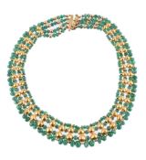 An emerald bead collar by Natalia Josca