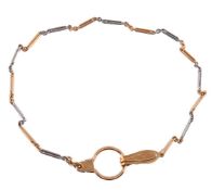An 18 carat yellow and white gold watch chain by Asprey