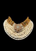 A textured gold wire choker by Natalia Josca