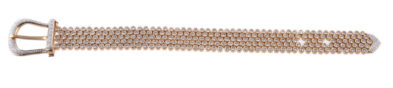 A diamond buckle bracelet