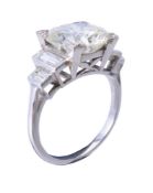 A diamond single stone ring
