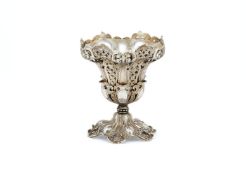 An Ottoman silver parcel gilt spoon holder (Sakizlik)