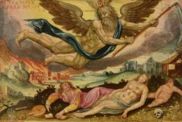 Antwerp School (circa 1600), An allegory of time; The bedchamber of a dying man (2)