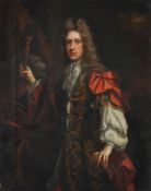 Attributed to John Riley (British 1646-1691), A portrait of Edward Turnour in a red cloak; A portrai