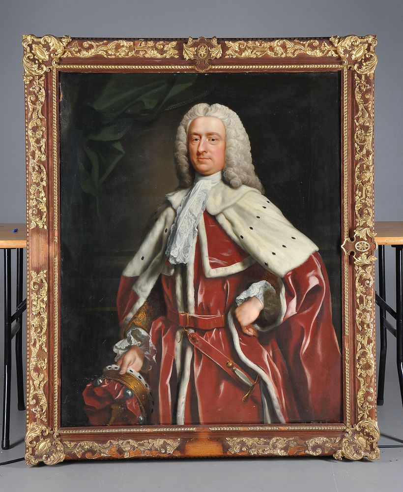 Circle of Allan Ramsay (British 1713-1784)Portrait of Charles, 1st Viscount Maynard (c. 1690-1775), - Image 2 of 3