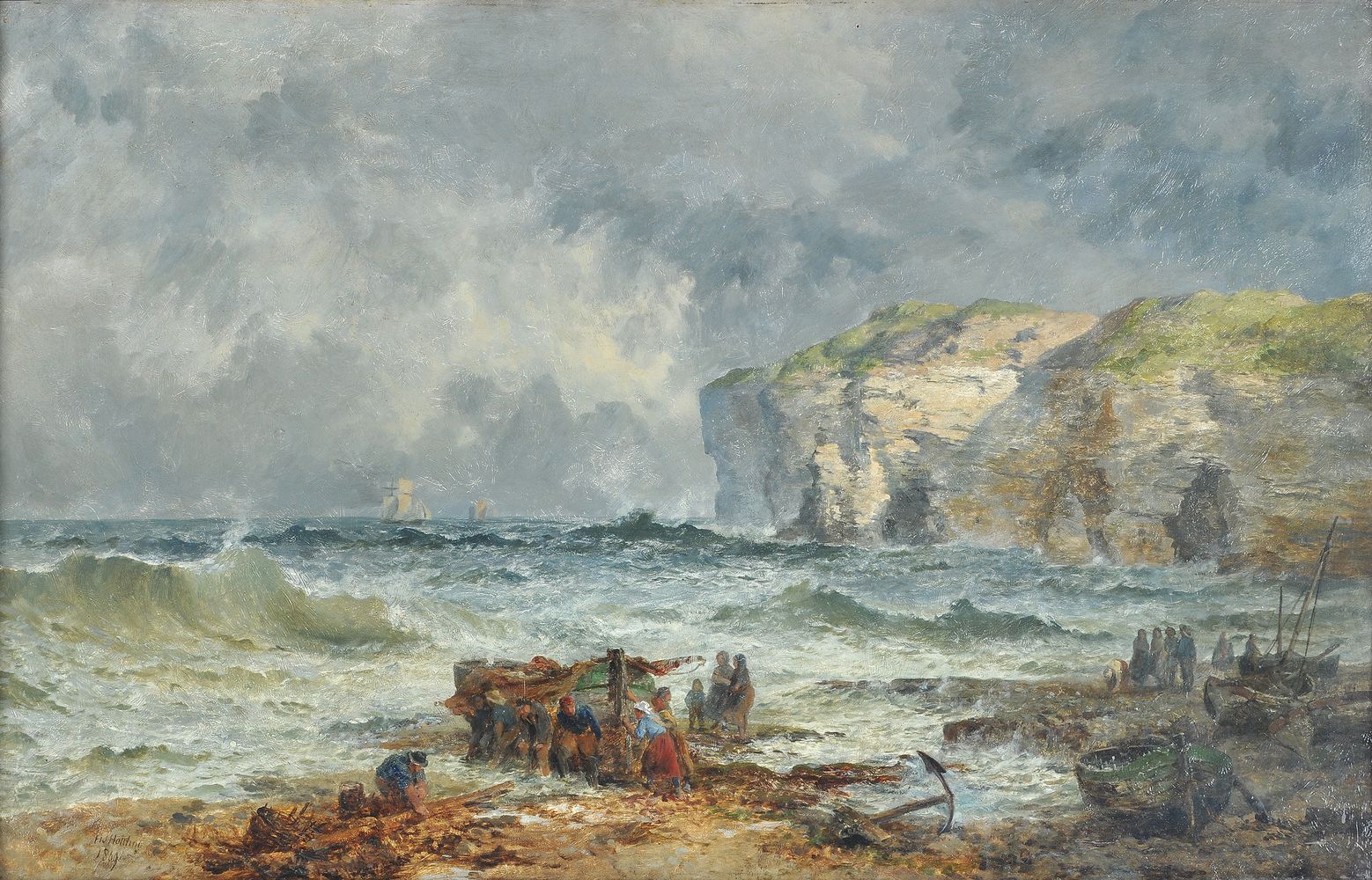 Henry James Holding (British 1833-1872), Flamborough Head