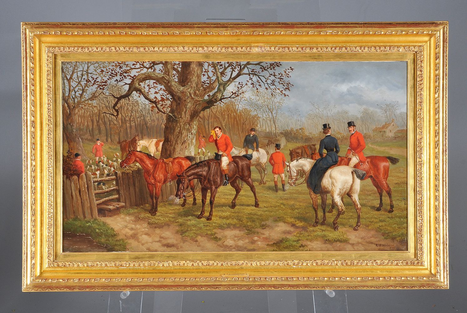 Edward Benjamin Herberte (British 1857-1893), Set of four hunting scenes (4) - Image 5 of 6