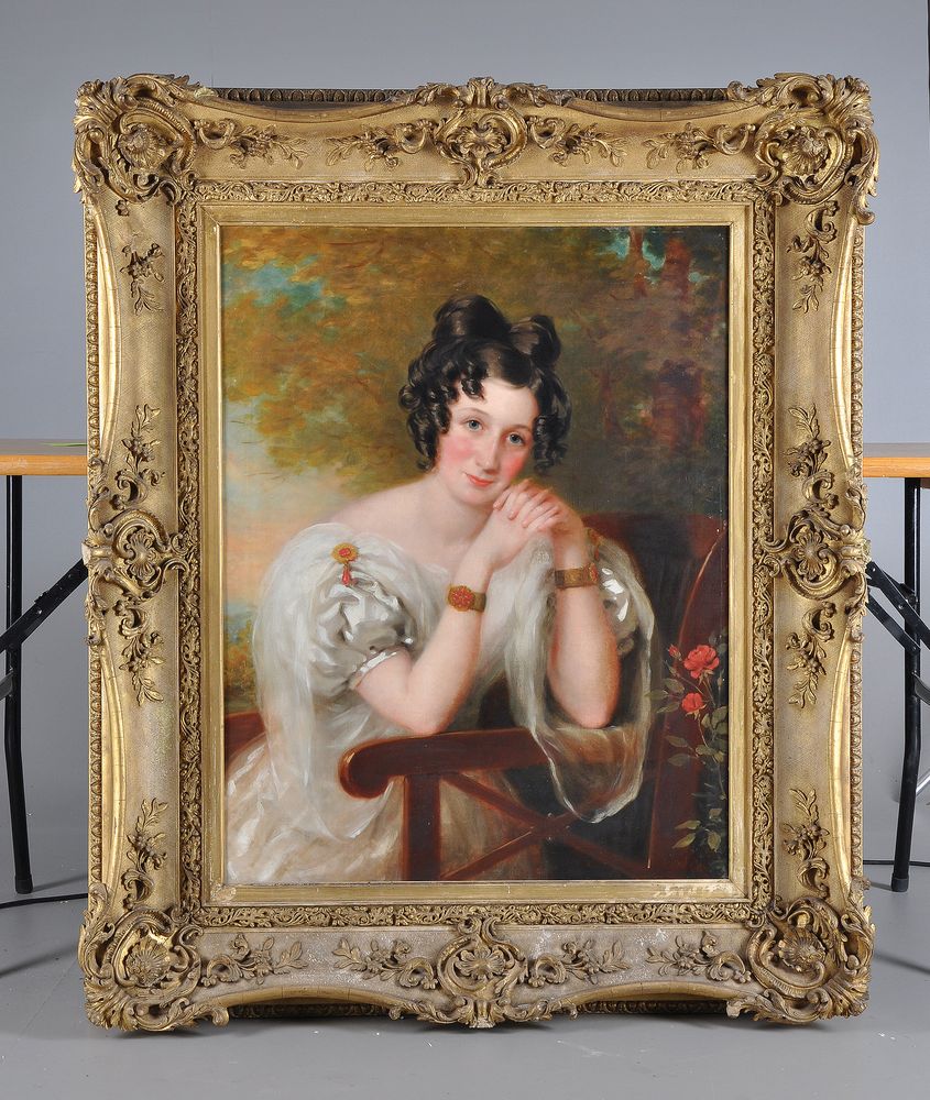 E. F. Green (British fl. 1824-1851), Portrait of a seated lady - Image 2 of 3