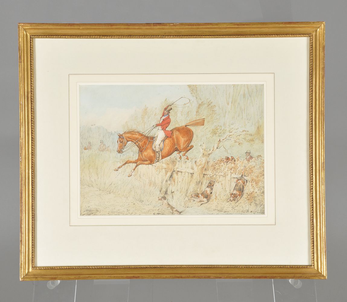 Henry Thomas Alken (British 1785-1851), Jumping a fence - Image 2 of 3