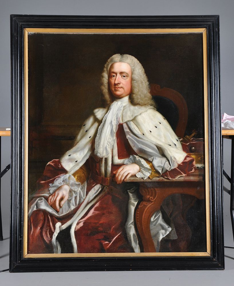 Circle of Allan Ramsay (British 1713-1784), Portrait of Charles, 1st Viscount Maynard (c. 1690-1775) - Image 2 of 3