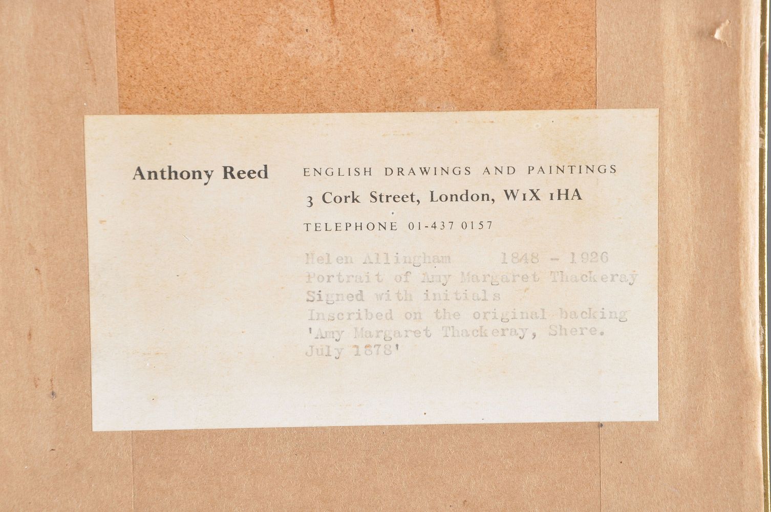 Helen Allingham (British 1848-1926), Portrait of Amy Margaret Thackeray - Image 3 of 3