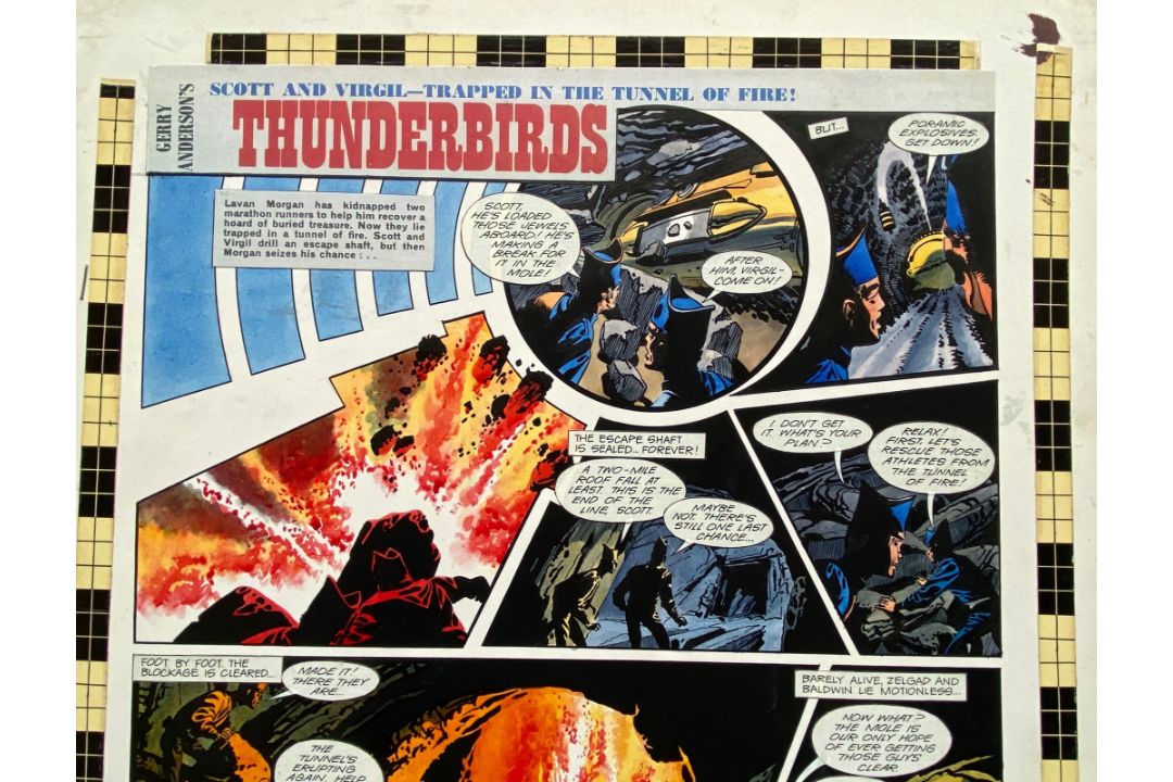 THUNDERBIRDS (1969) - ORIGINAL FRANK BELLAMY ARTWORK from TV21 Comic- FRANK BELLAMY (Artist) - TV21: - Image 3 of 5