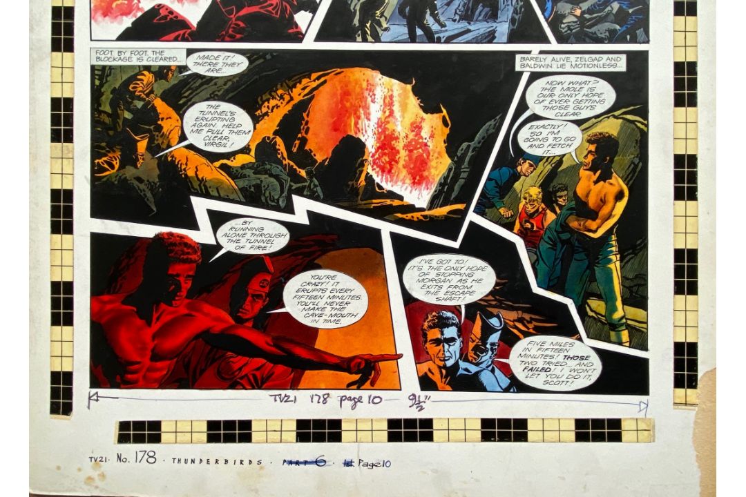 THUNDERBIRDS (1969) - ORIGINAL FRANK BELLAMY ARTWORK from TV21 Comic- FRANK BELLAMY (Artist) - TV21: - Image 2 of 5