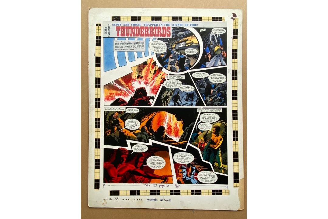 THUNDERBIRDS (1969) - ORIGINAL FRANK BELLAMY ARTWORK from TV21 Comic- FRANK BELLAMY (Artist) - TV21: - Image 1 of 5