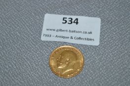 George V 1912 Gold Sovereign