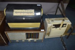Three Vintage Radios; Ekco and Pye