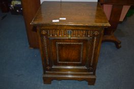 Oak Coal Cabinet with Beaded Panel