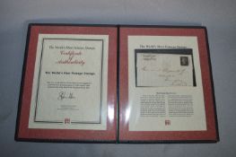 British Penny Black Cover Stamp in Folder