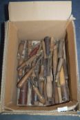 Selection of Wood and Brass Carpentry Chisels etc.
