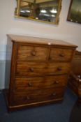 Victorian Mahogany Two over Three Chest of Drawers