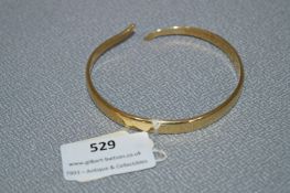 9ct Solid Gold Bangle - approx 23g