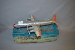 Japanese Tinplate Multi-Action PropJet Aeroplane with Box