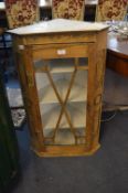 Pine Wall Mounted Corner Display Cabinet