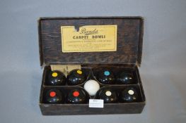Cased Set Banda Carpet Bowls