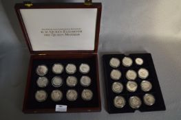 Cased Commemorative Coin Set - H.M Queen Elizabeth and Queen Mother