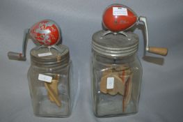 Two Blow Butter Churns