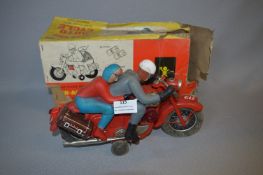 Bandai Japanese Tinplate Teenager Autocycle with Box
