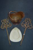 Copper Coal Bucket, Carpet Beaters and a Bed Slip Pan