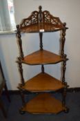 Mahogany Four Height Corner Whatnot
