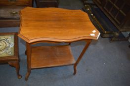 Mahogany Window Table with Shelf
