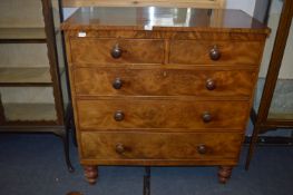 Victorian Mahogany Two Over Three Chest of Drawers